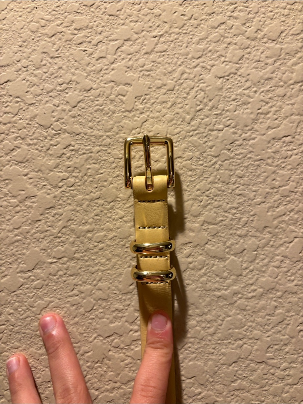 NWOT JCrew Women’s Cream Leather Belt with Gold Buckle in Genuine Leather - Picture 6 of 7